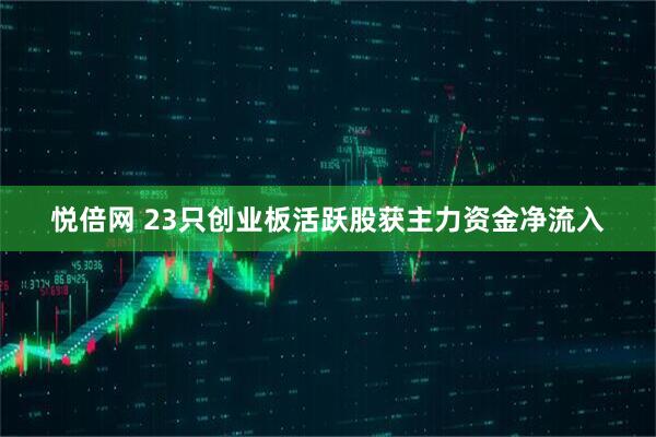 悦倍网 23只创业板活跃股获主力资金净流入