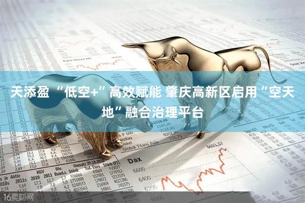 天添盈 “低空+”高效赋能 肇庆高新区启用“空天地”融合治理平台