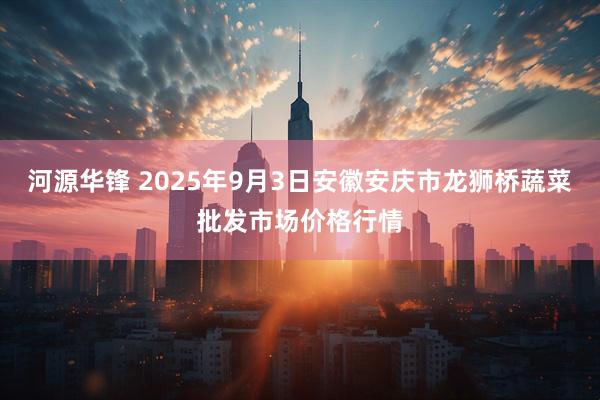 河源华锋 2025年9月3日安徽安庆市龙狮桥蔬菜批发市场价格行情