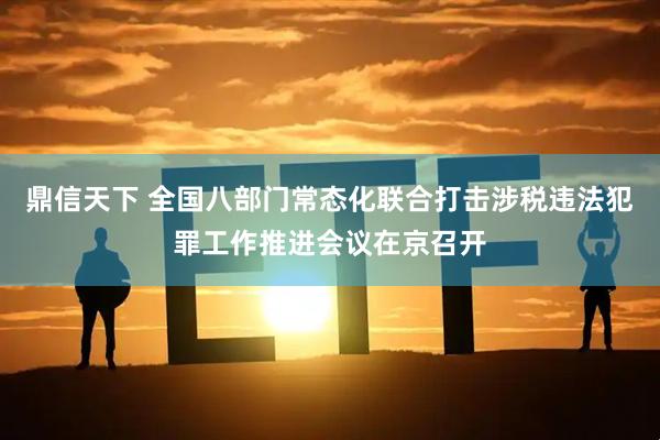 鼎信天下 全国八部门常态化联合打击涉税违法犯罪工作推进会议在京召开